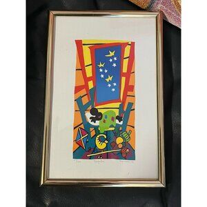 Signed Limited Edition Serigraph Print 22/100 “Regalos” Colorful Folk Modern Art